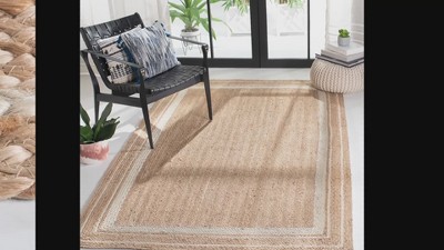 Hand-Knotted Ivory Jute 4' x 6' Non-Slip Area Rug