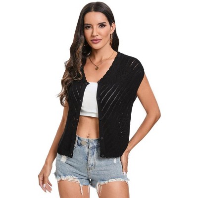 Women's Hat Sleeve Hollow Cardigan Top