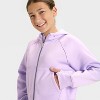Girls' Active Comfort Full-Zip Hooded Sweatshirt - All In Motion™ - 3 of 3