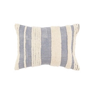 14"x20" Oversize Modern Farmhouse Lumbar Throw Pillow Cover - Rizzy Home - 1 of 4