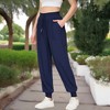 Anna-Kaci Active Women's Summer Comfy Lightweight Drawstring Elastic High Waist Joggers Pants with Pockets - 3 of 4