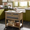 36" Reeded Glass & Wood Kitchen Island - Hearth & Hand™ with Magnolia - 2 of 4