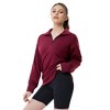 Coolmee Women's Half Zip Quilted Sweatshirts Long Sleeve Pullover Tops Casual Fashion Fall Tops - 3 of 4