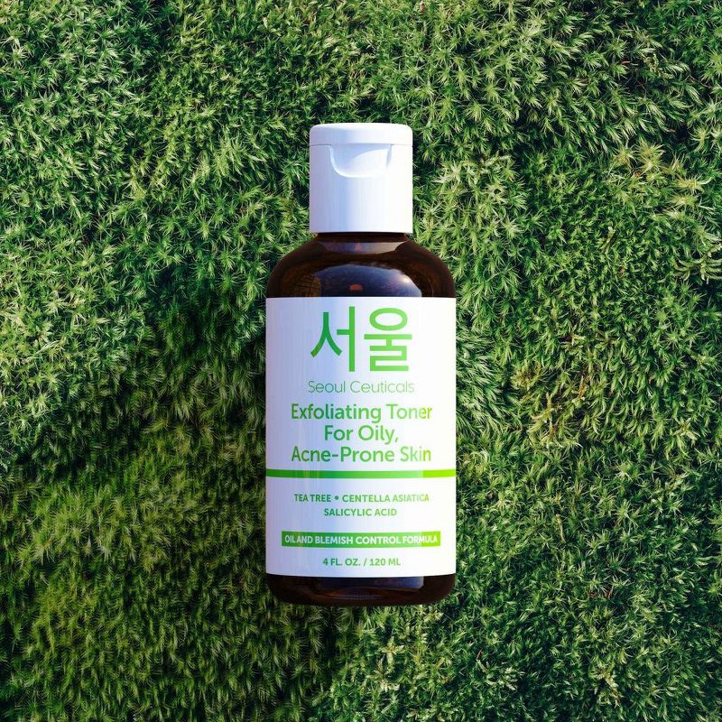 Seoul Ceuticals Korean Skin Care Exfoliating Korean Toner for Oily Acne Prone Skin - Korean Beauty Skincare Tea Tree Toner for Face, 4oz, 2 of 6