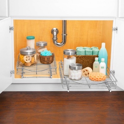 Chrome 17" x 21" Slide Out Cabinet Organizer