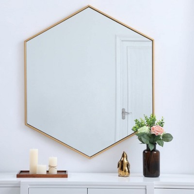 Contemporary Rectangular Wood and Silver Mirror