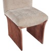 Meridina Furniture,Shaw Beige Chenille Fabric Upholstered Dining Chair - 4 of 4