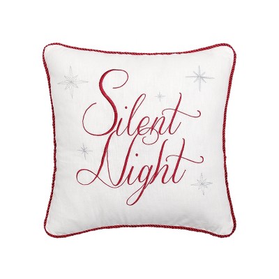 C&F Home 18" x 18" Silent Night Embroidered Christmas Holiday Throw Pillow