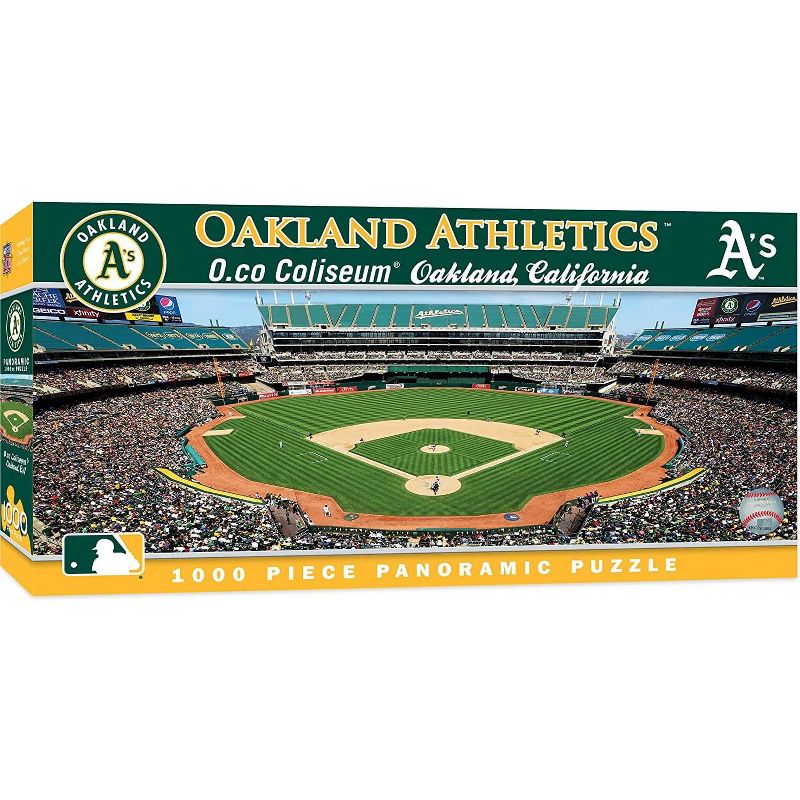 MasterPieces Inc Oakland Athletics Stadium MLB 1000 Piece Panoramic Jigsaw Puzzle, 3 of 4
