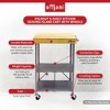 Origami Foldable Kitchen Island Cart, Wheeled Rolling Storage Cart with Shelves, Portable Prep Table for Kitchen, Dining Rooms, and Patios - 2 of 4