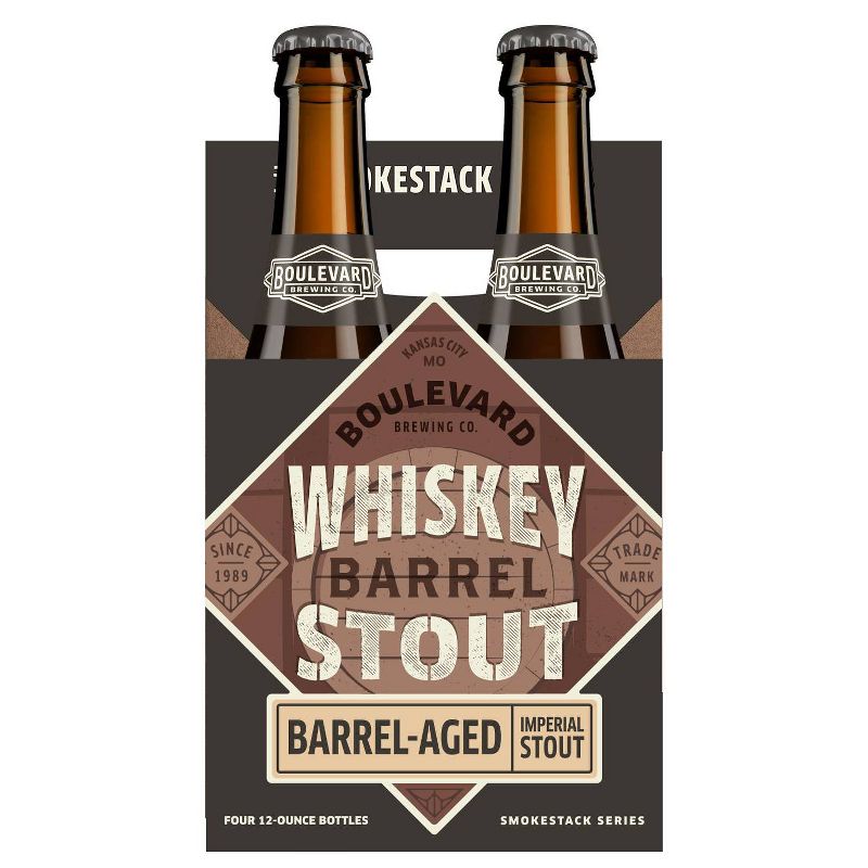 Boulevard Whiskey Barrel Imperial Stout Beer - 4pk/12 fl oz Bottles, 1 of 4