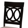 2pc Lucie Fabric Upholstered Wood Dining Chair Set Sand/Dark Brown - Baxton Studio - 4 of 4