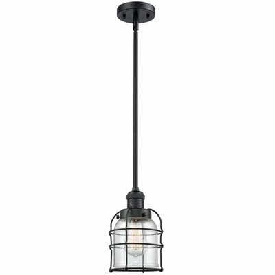 Bell Cage - 1 Light Mini Pendant In Traditional Style-9 Inches Tall and 6 Inches Wide