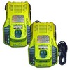 Ryobi 2 Pack Of Genuine OEM Replacement Battery Chargers # 140185010-2pk - 2 of 3