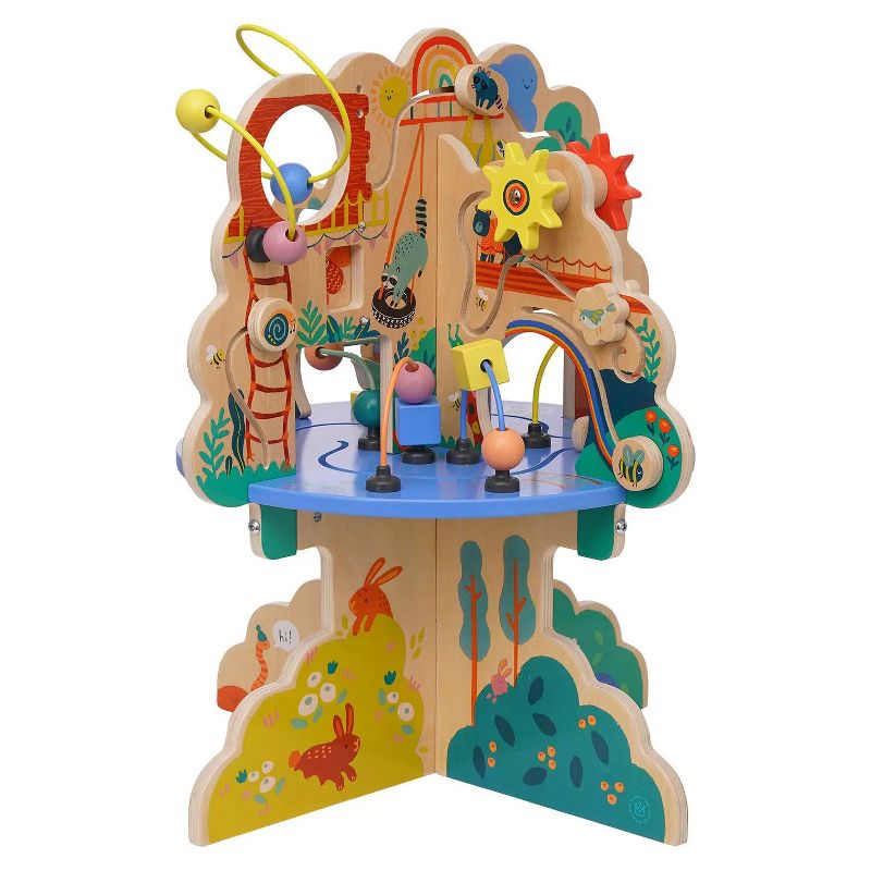 Manhattan Toy Playground Adventure Wooden Toddler Activity Center with Gliders, Abacus Track, Spinners, Spring Toys and Bead Runs, 5 of 13