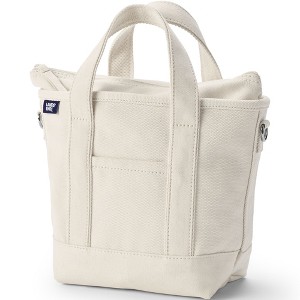 Lands' End Zip Top Canvas Tote Bag - 1 of 4
