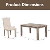 Wooden Dining Table Set Rustic Rectangle Table and Upholstered Chair for Kitchen, Restaurant-Morden Fort - 3 of 4