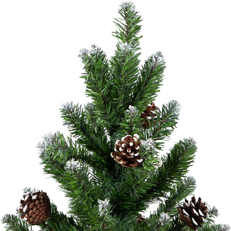Northlight 2 FT Frosted Norway Pine with Pine Cones Medium Artificial Christmas Tree, Unlit, 5 of 9