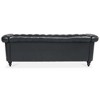 CAVINAS Chesterfield Sofa with Rolled Arm, Modern PU Leather 3 Seater Sofa Couch, Upholstered Vintage Couch for Living Room - 4 of 4