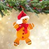 De Carlini Italian Ornaments 5.5 Inch Flat Christmas Gingerbread Man Christmas Tree Ornament , Mgd Ornament Free-Blown (1PC) - 3 of 3