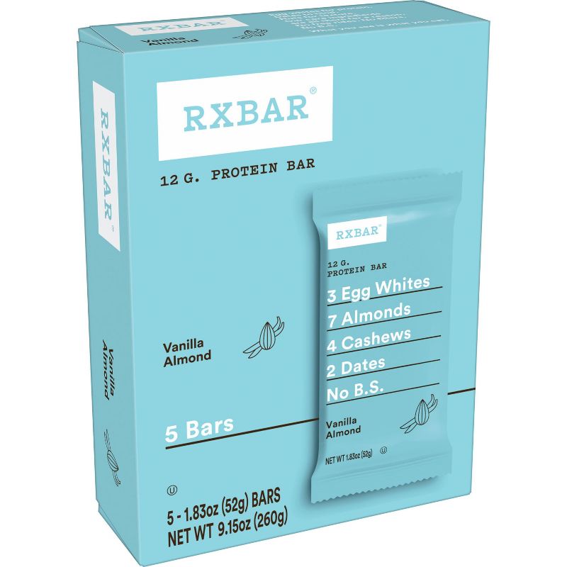 RXBAR Vanilla Almond Protein Bars - 5ct/9.15oz, 1 of 10