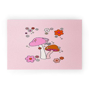 Daily Regina Designs Colorful Mushrooms And Flowers 30" x 20" Welcome Mat - Society6 - 1 of 3