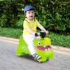 Babyjoy Ride on Toy Baby Dinosaur Sliding Car with4 Universal Casters Under-Seat Storage Green/Pink/White/Yellow - 2 of 4