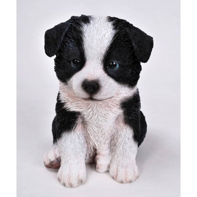 6.75" Polyresin Border Collie Puppy White - Hi-Line Gift