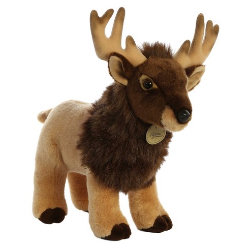 Aurora Large Elk Miyoni Realistic Stuffed Animal Brown 14" - image 1 of 4