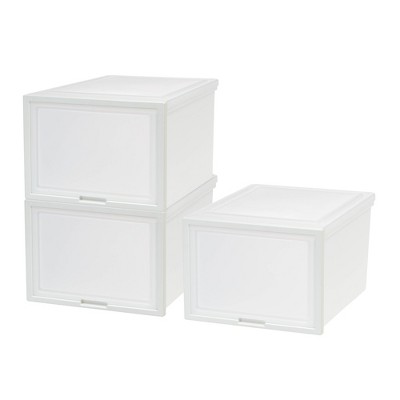 Multi-use White Plastic Storage Box Pantry Cabinet Drawer Storage