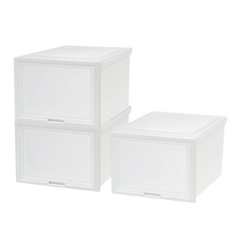 Multi-use White Plastic Storage Box Pantry Cabinet Drawer Storage
