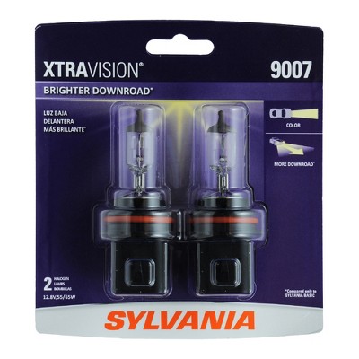 SYLVANIA 9007 XtraVision Halogen Headlight Bulb, (Contains 2 Bulbs)