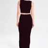 Woman Stretch Viscose Slim Fit Skirt Set - Sleeveless Crop Top 2PCS Outfit Cherie Code - 3 of 4