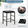 BestMasssage Modern Dining Table Set Kitchen Table and Chairs with Marble Top for Small Spaces, Brown - 3 of 4