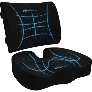 Dr. Pillow Supa Modern Comfort Office Cushion Set - Ergonomic Lumbar & Seat Support for Ultimate Comfort - 1 of 3