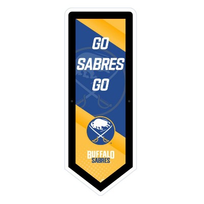 Evergreen Ultra-Thin Glazelight LED Wall Decor, Pennant, Buffalo Sabres- 9 x 23 Inches Made In USA