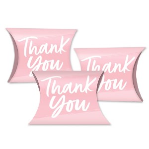 Big Dot of Happiness Pink Elegantly Simple - Favor Gift Boxes - Guest Party Favors Petite Pillow Boxes - Set of 20 - 1 of 4