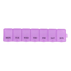 Unique Bargains 7 Grids Single Row Hung-Chain Pill Case 1 Pc - 1 of 4