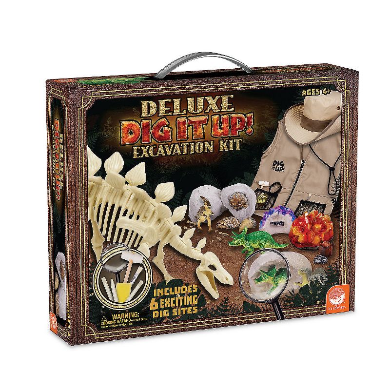 MindWare Dig It Up! Deluxe Excavation Kit - Ages 4+ - Includes Excavation Tools to Dig Out 8 Treasures, 4 of 5