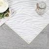 Washable Area Rug Non-Slip, Modern Abstract Low Pile Faux Wool Carpet for Living Room , Non-Shedding Accent Rug - 4 of 4