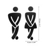 Unique Bargains Self-Adhesive Decor Office Business Men Women Restroom Signs 1 Set - 2 of 4