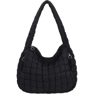 Puffer Tote Bag for Women Large Quilted Carryall Bag Soft Puffy Crossbody Lightweight Shoulder Handbags - 1 of 4