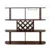 SEVOBAL Wine Racks Large Wall Mounted Three-Tier Rustic Wooden Wine Storage with Glass Holder for Home Use, Brown, 47.24"*9.06"*40.75" - 4 of 4