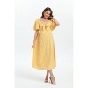 Maternity Dresses Knotted Side Slit Knee Length Dress - 4 of 4