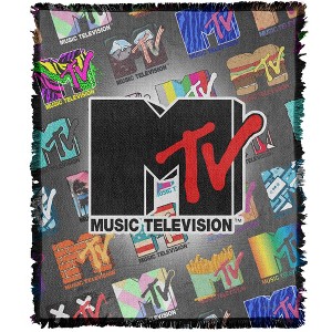 Mtv Mtv Logos Bkt Blanket 50"x60" Woven Tapestry - 1 of 4