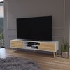 NicBex TV Stands for 55 inch TV, Entertainment Center with 2 Open Shelves and 2 Cabinets,TV Console for Bedroom, Living Room, Home,White/Brown - 2 of 4