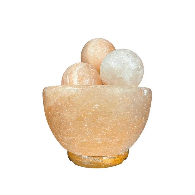 Bowl with Massage Balls Himalayan Salt Novelty Table Lamp Pink - Q&#38;A Himalayan Salt, 4 of 5