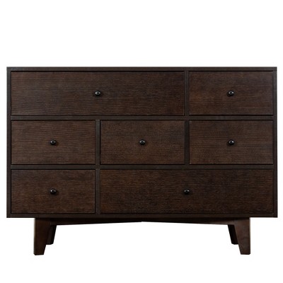 Vynxaria Solid Wood Spray-Painted Drawer Dresser & Buffet Cabinet with Retro Round Handles - Ideal for Dining Room, Living Room, Kitchen & Hallway.