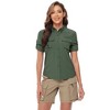 Women's UPF 50+ UV Sun Protection Safari Shirt Back Mesh-Lined Long Sleeve Button Down Fishing Shirts Hiking Shirts Travel Shirts for Women - 3 of 4