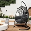 PAGED Swing Chair Outdoor, Heavy-Duty Iron Hanging Chair with Wicker Weave, New Comming Outdoor Indoor PE wicker Swing - 2 of 4